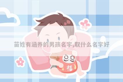 苗姓有涵养的男孩名字,取什么名字好