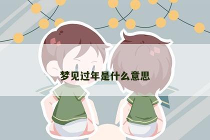 梦见过年是什么意思