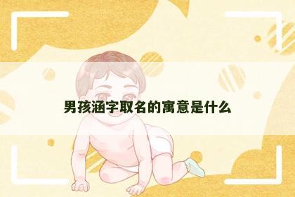 男孩涵字取名的寓意是什么