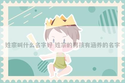 姓宗叫什么名字好 姓宗的男孩有涵养的名字